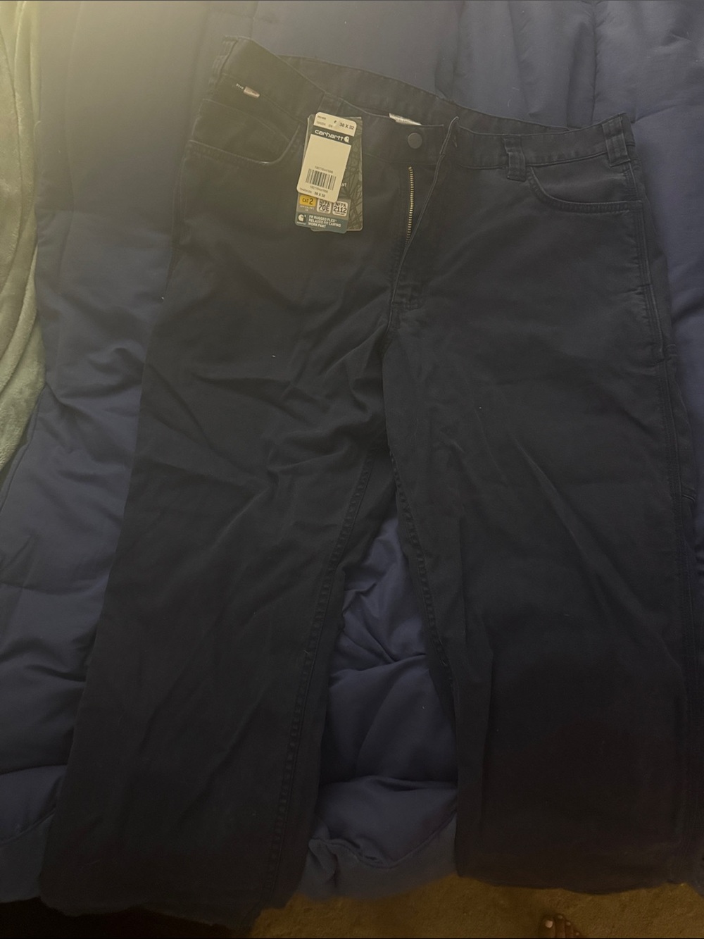 Carhartt Men's Navy Straight Leg Jeans